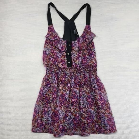 Forever 21 Women's Size L Large Floral Tank Top #1264 - Picture 1 of 4